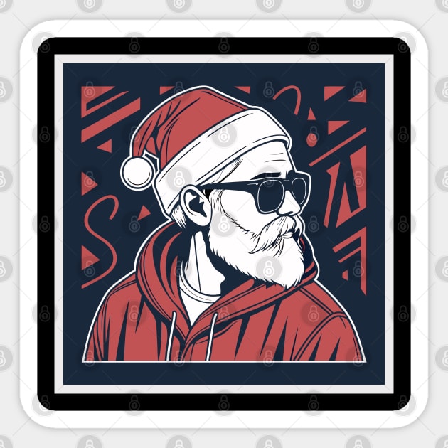 Modern Santa Claus Sticker by criarthdesign